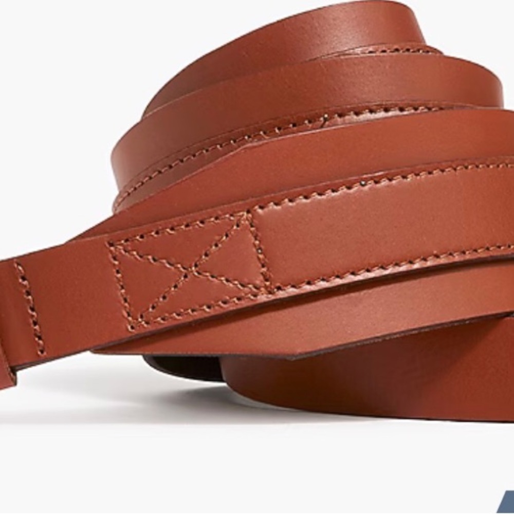 J. Crew Factory Women's Tan Leather Wide Waist Belt Size M/L
